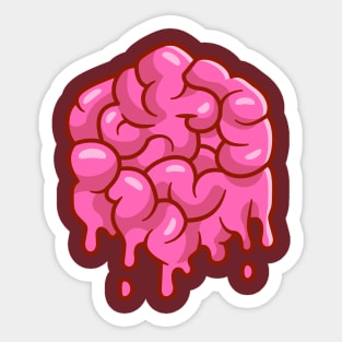 Brain Melt Cartoon Sticker